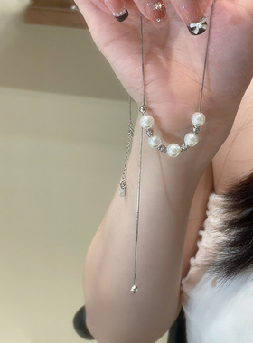 Dopamine Vault」歌笙.可抽拉珍珠项链女简约小众百搭气质毛衣链