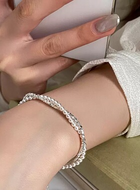 百搭小众设计S925纯银手链送女友