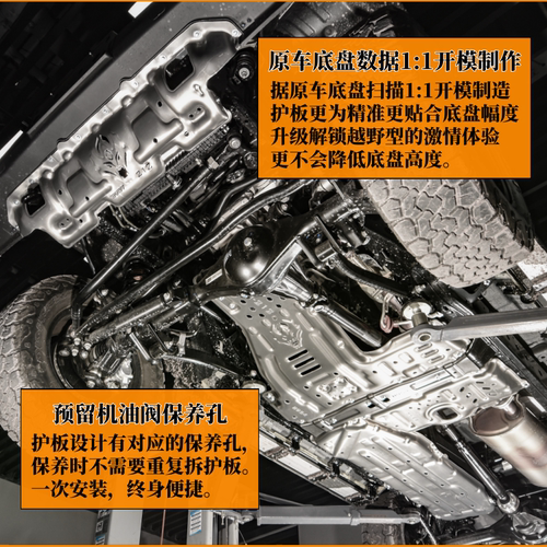 2024款全新北京212T01车底防护板发动机油箱底盘下护板改装甲25 - 图0