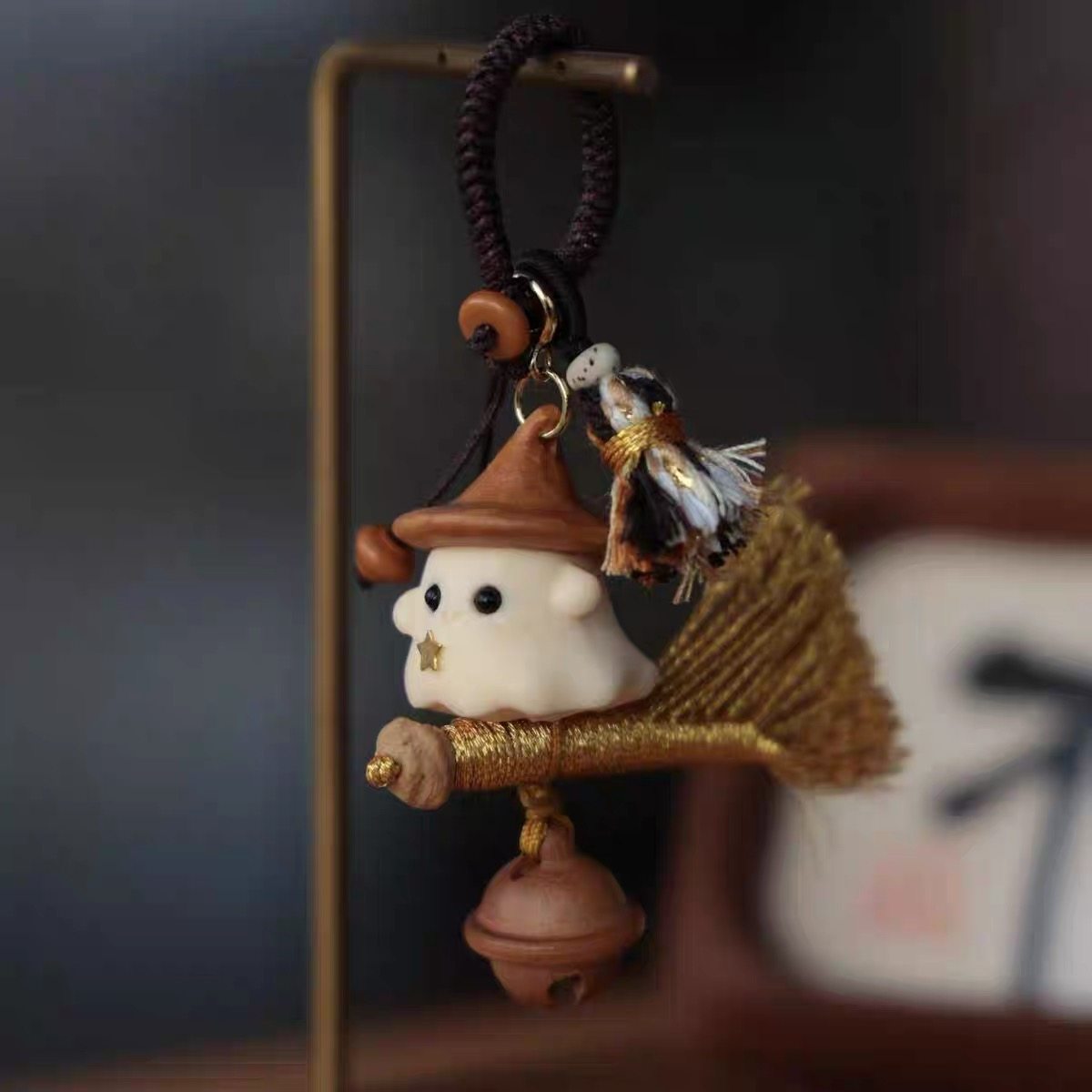 芭比檀木镶嵌款魔法师搭配桃木铃铛提溜挂件文玩手串配饰钥匙扣,淘宝优惠券,粉丝福利购,淘宝优惠卷