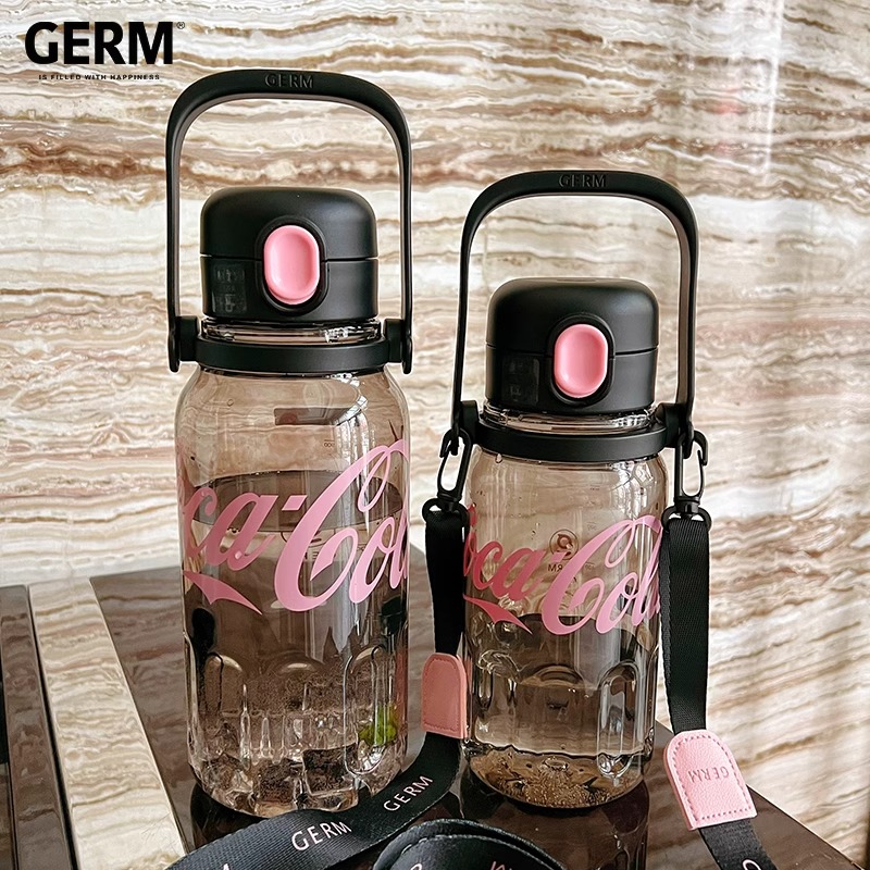 GERM可口可乐夏季水杯大容量运动水壶耐高温女超大号健身吸管杯子 - 图2