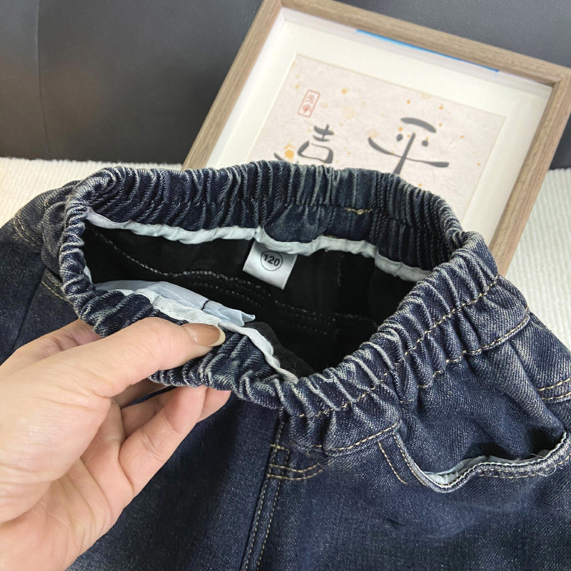 海洋家特价童装男女童潮牛仔裤中大童加绒长裤儿童秋冬一体绒裤子,淘宝优惠券,粉丝福利购,淘宝优惠卷