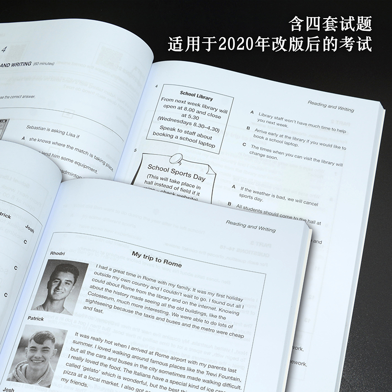 剑桥通用五级考试KET青少版官方真题新题型1含答案和超详解析 ket模拟考试题英语证书入门考试备考资料词汇语法书籍网课外研社-图0