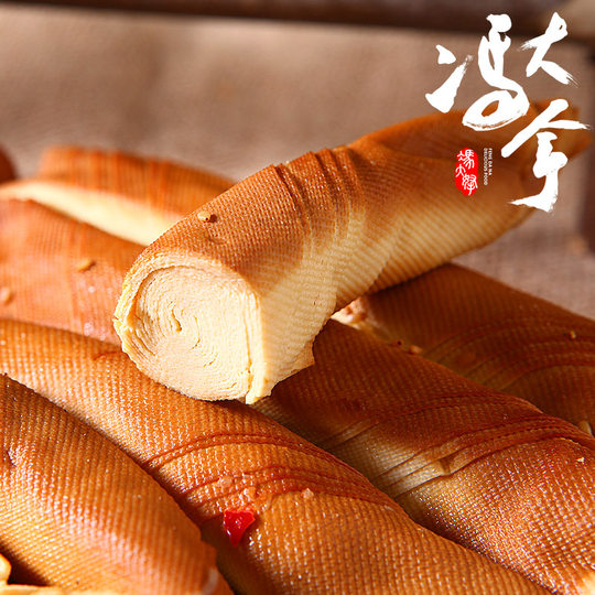 Spiced dried tofu rolls, a specialty of Northeast China
