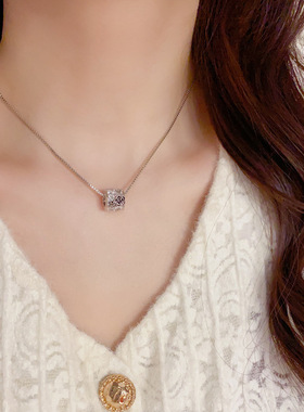 韩式气质时尚小众设计感银色项链网红个性轻奢百搭高级锁骨链配饰