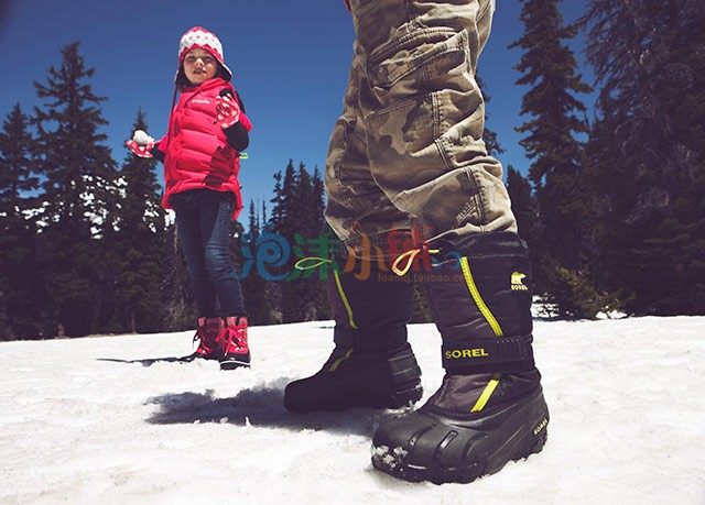 现货 Sorel Flurry 冰熊 亲子大小童防水防滑厚底儿童雪地靴鞋,淘宝优惠券,粉丝福利购,淘宝优惠卷