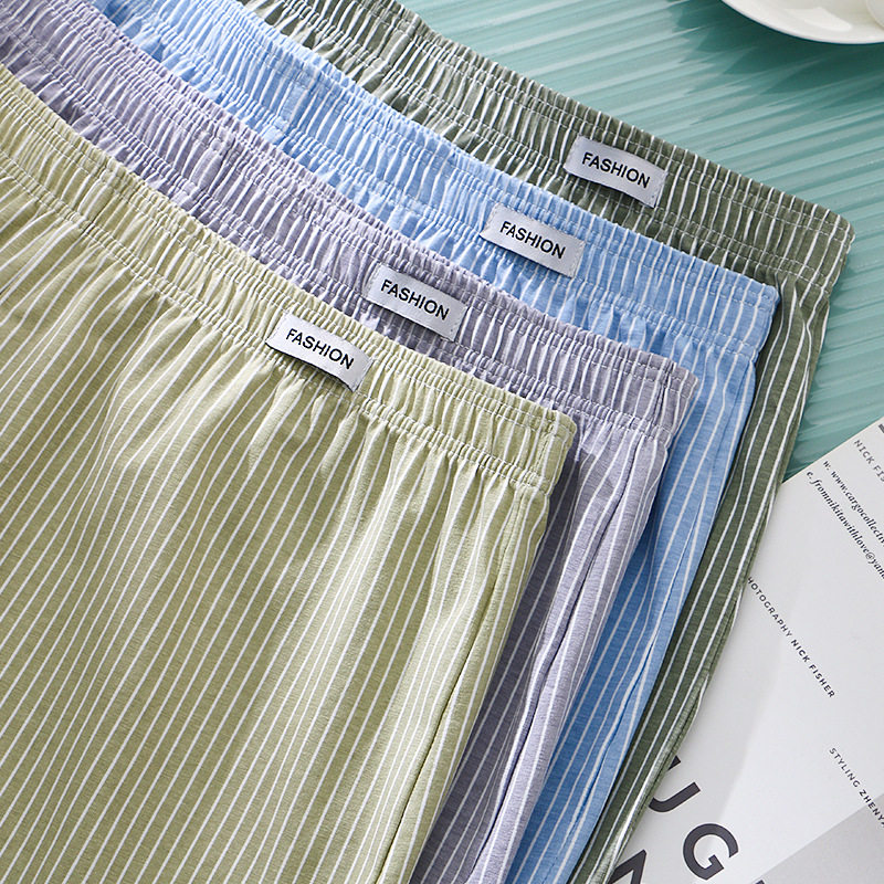 男士阿罗裤男纯棉透气宽松四角裤头青年男士条纹大码运动平角短裤,淘宝优惠券,粉丝福利购,淘宝优惠卷