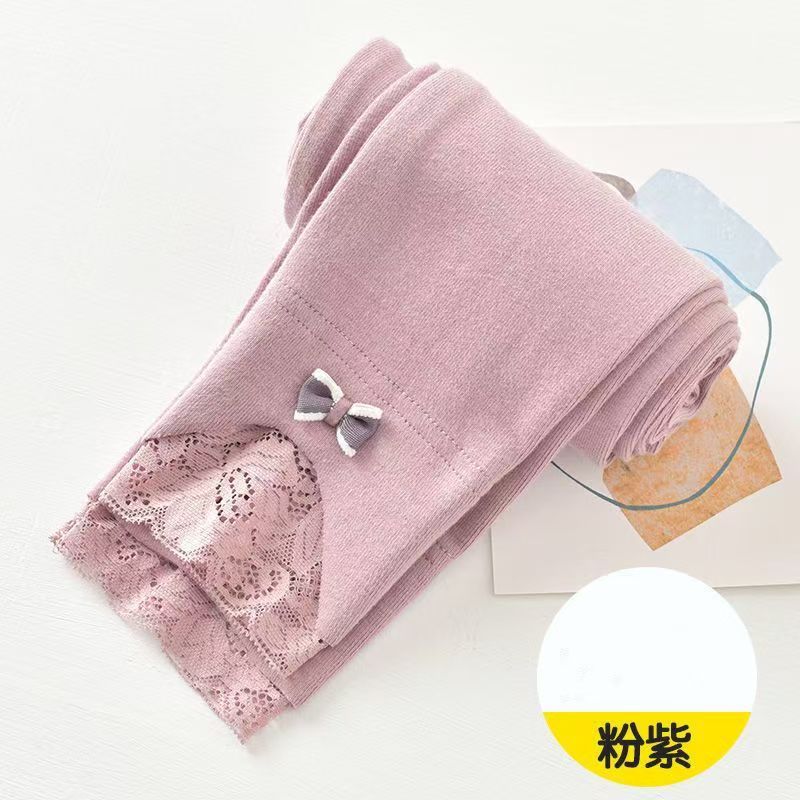 2025新款薄款秋季外穿儿童秋装女宝宝长裤子女孩春秋款女童打底裤 - 图1