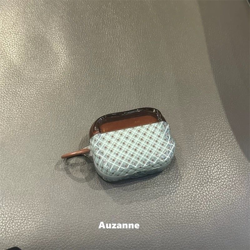 半透撞色格纹适用于airpods4代蓝牙保护套2代3代pro苹果耳机壳,淘宝优惠券,粉丝福利购,淘宝优惠卷