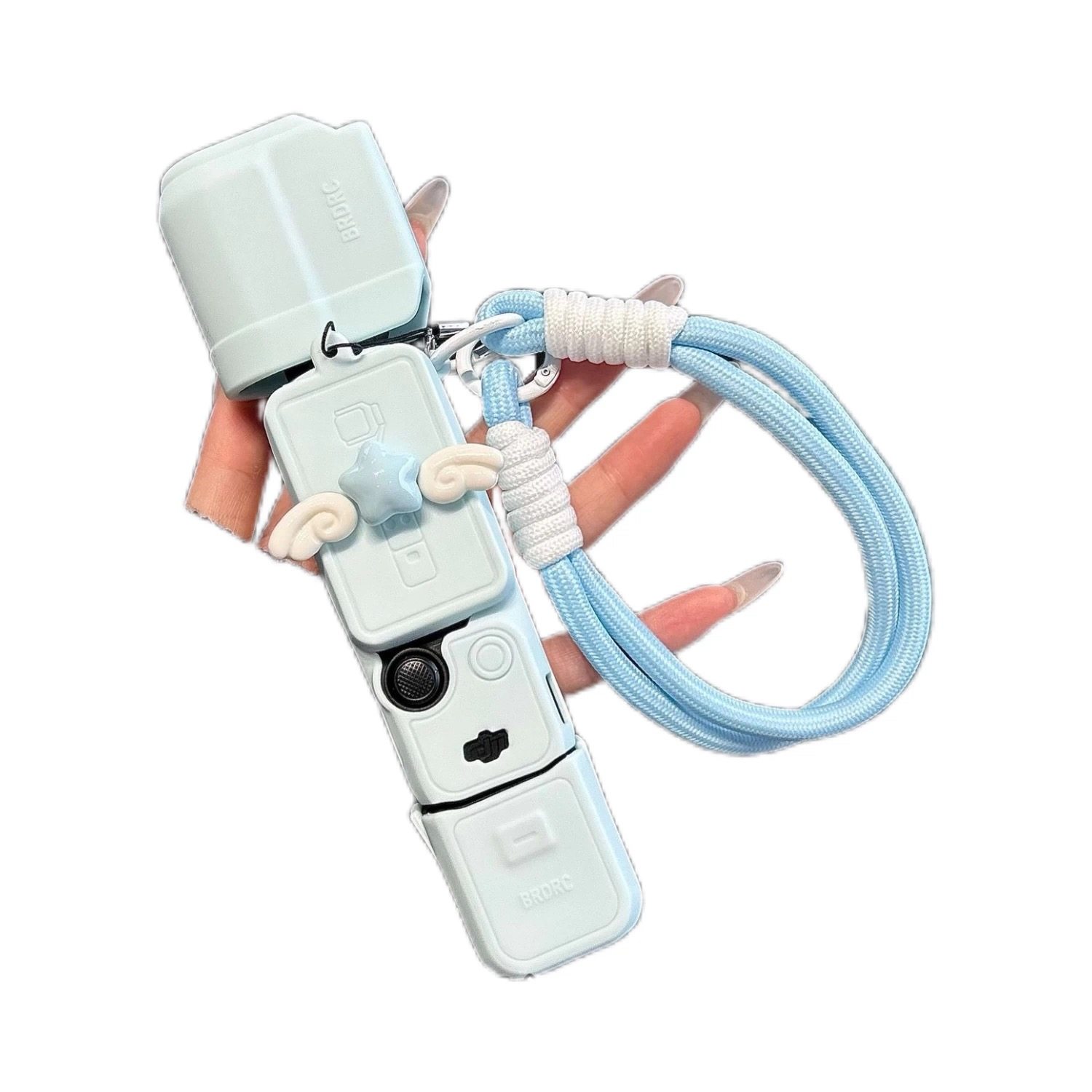 蓝白硅胶套适用大疆pocket3运动相机保护套挂绳壳可爱三代相机,淘宝优惠券,粉丝福利购,淘宝优惠卷