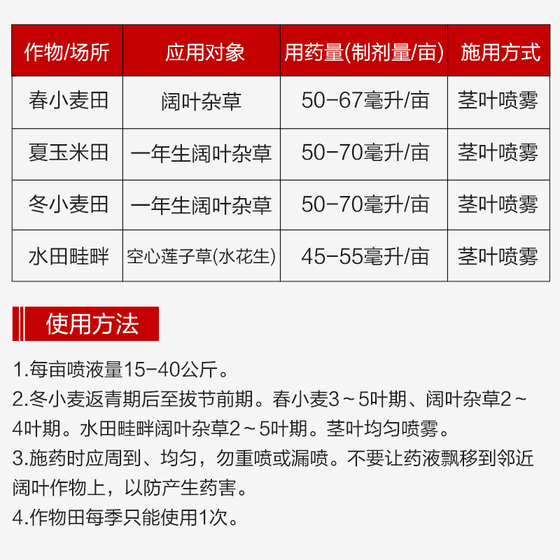 绿霸 塔隆 200克/升氯氟吡氧乙酸 猪殃殃水花生莲子草农药除草剂 - 图1