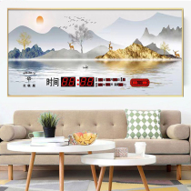 Digital Perpetual Calendar Electronic Clock Calendar Big Timepiece 2023 New Chinese Living Room Landscape Landscape Decoration Painting