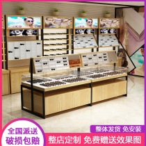 Glasses Counter Exhibition Cabinet Customised Display Commercial Middle Island Display Cabinet High Cabinet Glass Sunglasses Fast Fashion Glasses Shop