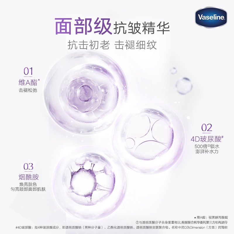 vaseline凡士林官方旗舰店凡士林柔珠紧致颈部精华露颈霜套装淡化细纹干纹全新升级懒人必备2