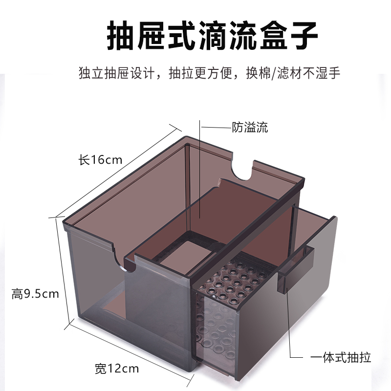 滴流盒过滤器盒过滤盒鱼缸水族箱雨淋式生化滴流过滤槽专用过滤盒 - 图1