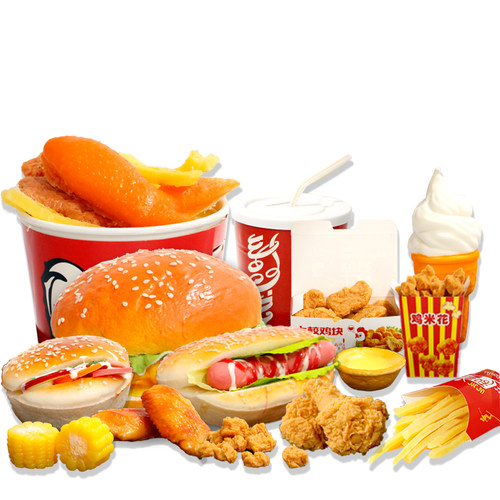 仿真汉堡模型炸鸡烤鸡中尖翅肯德基食品鸡腿炸虾食物玩具薯条道具 - 图3