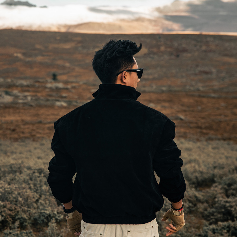 同素异形美式翻毛皮棉服夹克休闲风立领拉链夹克男黑色工装风外套,淘宝优惠券,粉丝福利购,淘宝优惠卷