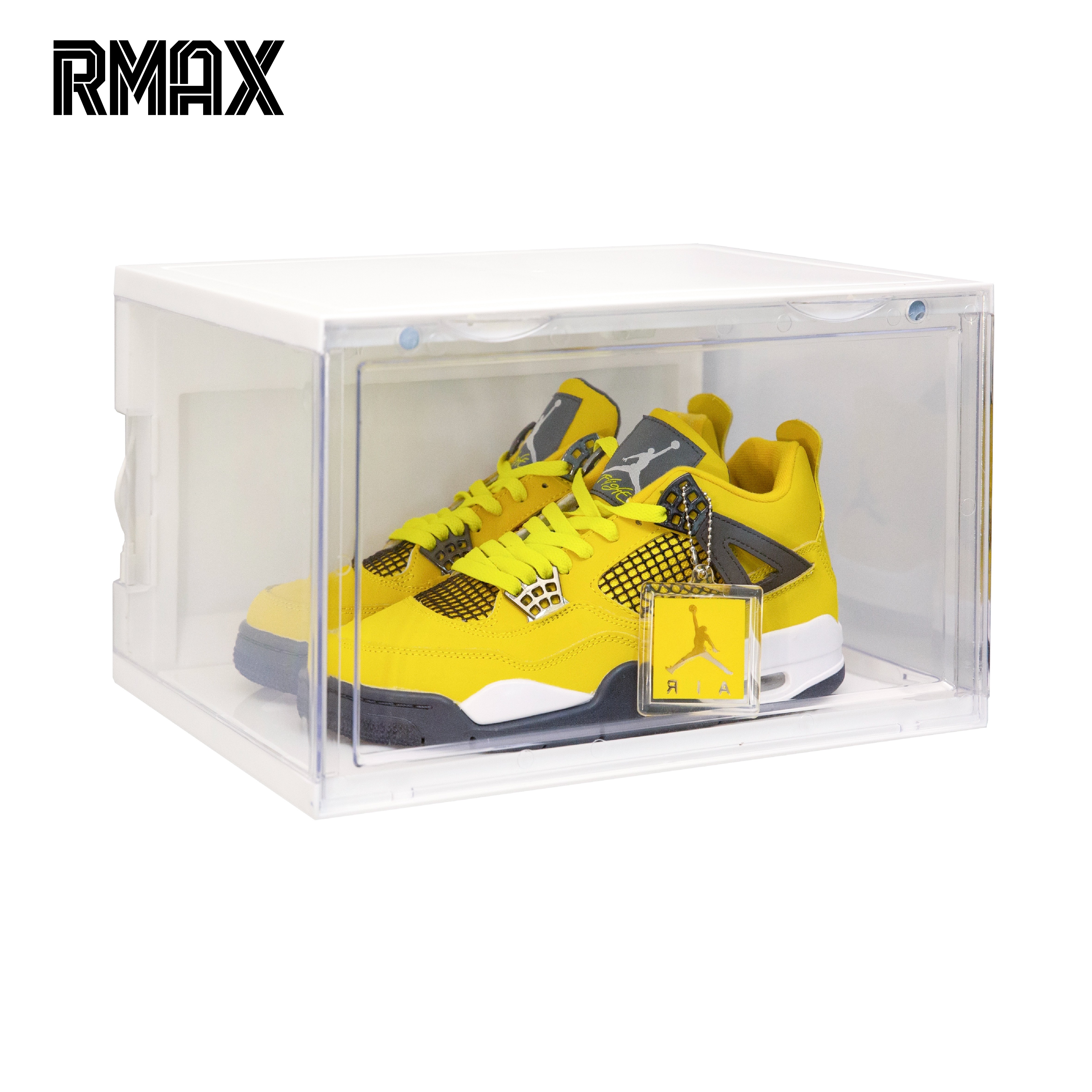 RMAX声控灯光鞋盒AJ亚克力透明球鞋收纳盒LED发光展示网红鞋墙柜 - 图3