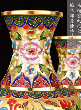 老北京景泰蓝花瓶家居摆件