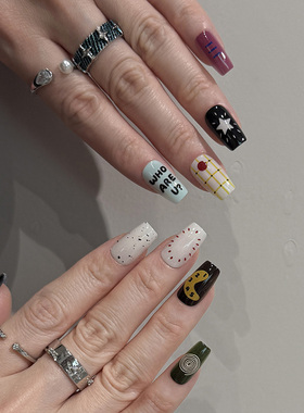 NailArt回响穿戴甲高级肤感显白中方ins纯欲风氛围感学生美甲贴片