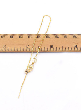 diy纯银珠子金色手链