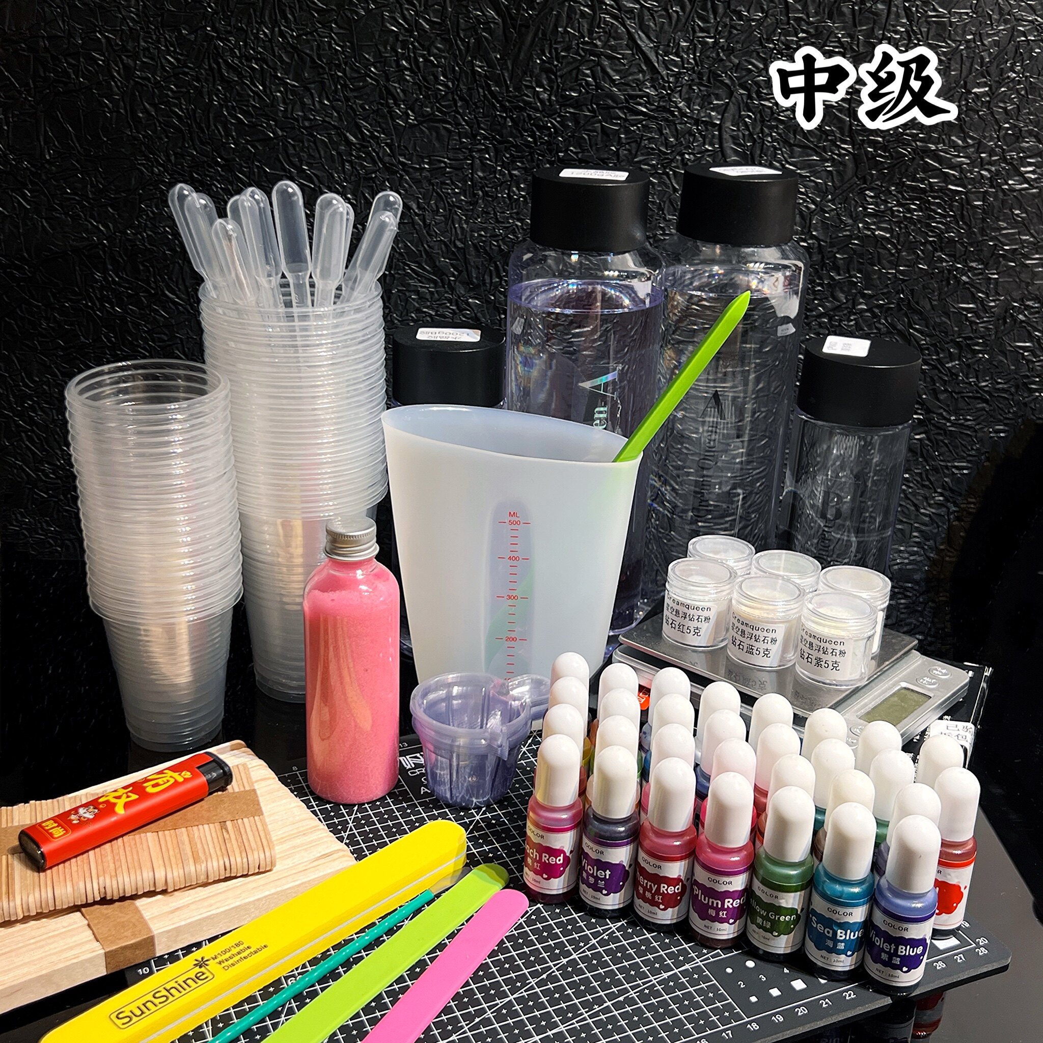 奶油皇后新手入门滴胶工具搅拌棒色精量杯套装材料包手工diy_虎窝淘