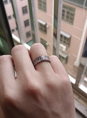 民族风泰银嗣汉天师戒指府高级感复古百搭情侣款加厚电镀指环