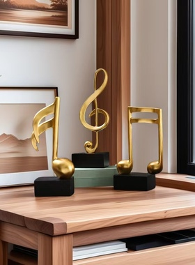 现代简约创意音乐符号摆件家居客厅电视柜酒柜摆设样板房软装饰品
