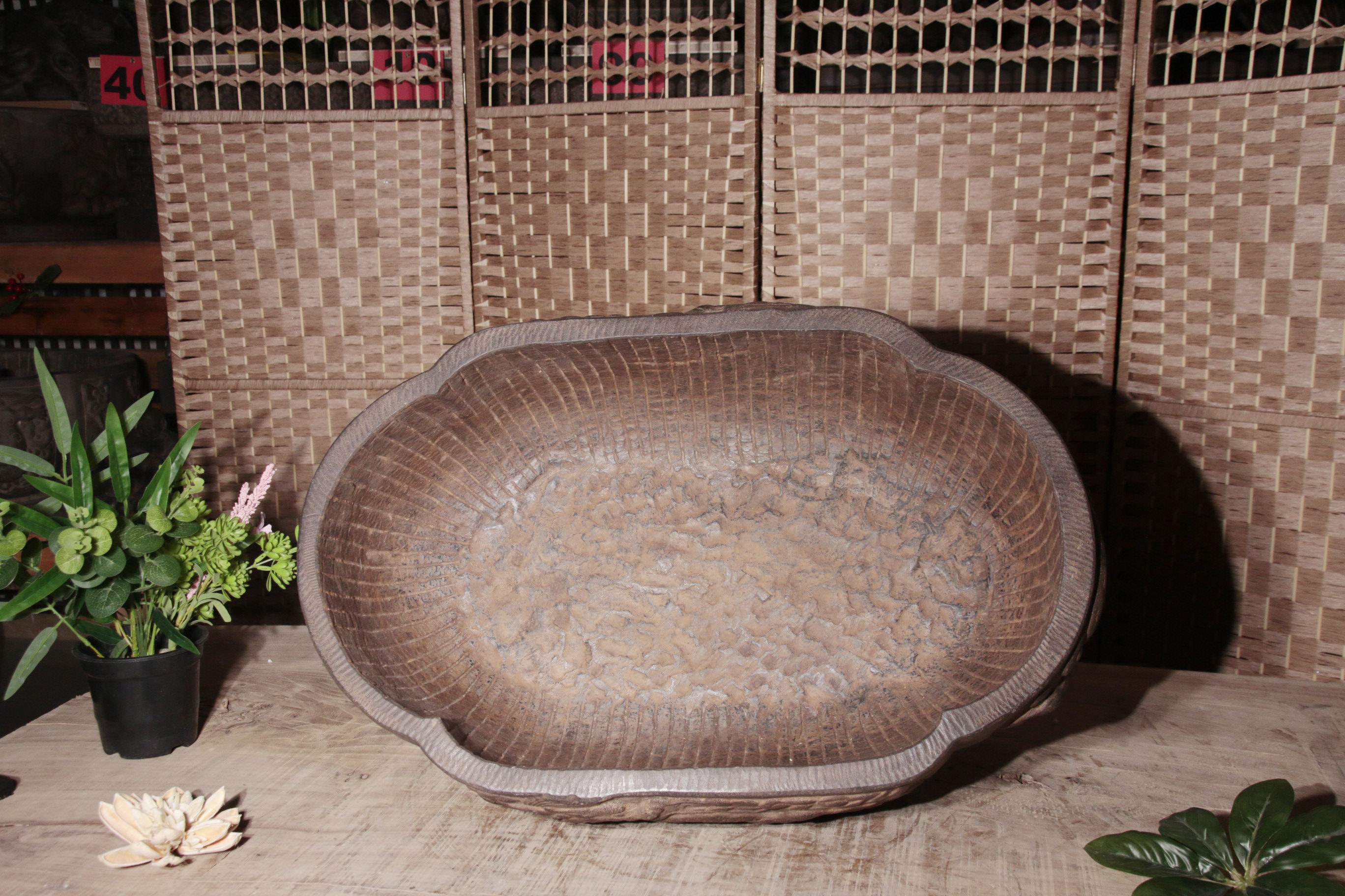 中国风仿青石禅意造景盆海棠口鱼缸,淘宝优惠券,粉丝福利购,淘宝优惠卷