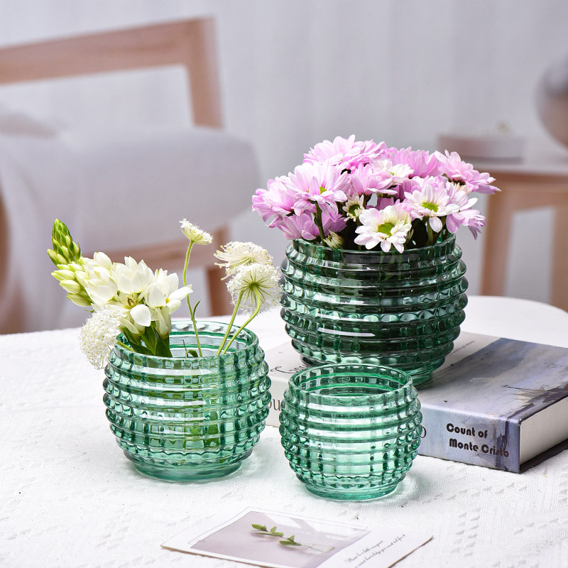 北欧创意彩色圆球玻璃花瓶客厅插花水培绿萝铜钱草绿植家居摆件,淘宝优惠券,粉丝福利购,淘宝优惠卷