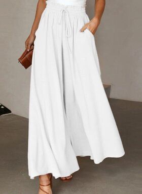 2026 Women's new wide-leg high-waist long dress pants