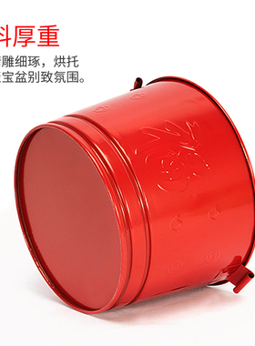 聚宝盆不锈钢家用红色