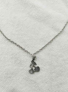 【项链】40CM+6CM延长项链时尚个性百搭锁骨链红色樱桃配饰H037