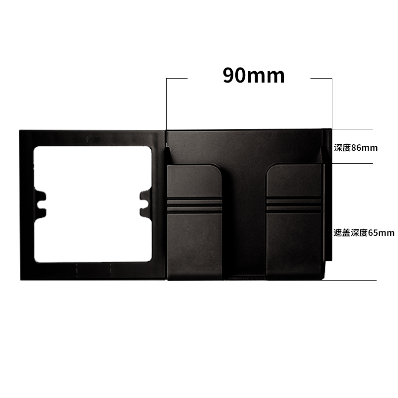 86型墙壁五孔USB插座手机充电支架 香槟金创意固定式懒人手机支架 - 图0