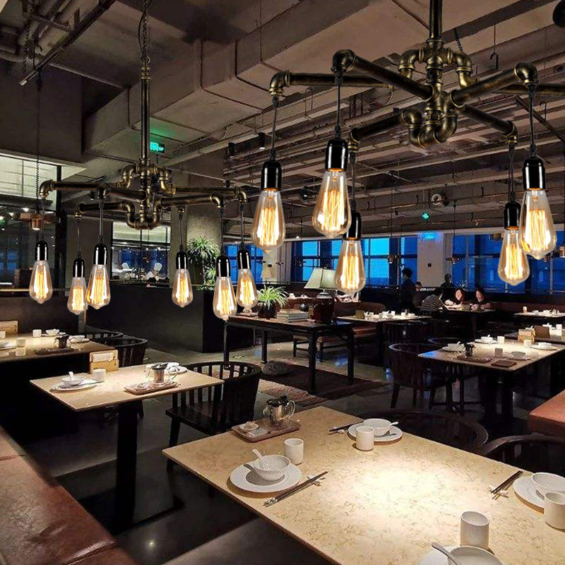 复古车轮灯饭店卡座餐厅吧台铁艺包间奶茶店创意服装鸟笼大厅吊灯,淘宝优惠券,粉丝福利购,淘宝优惠卷