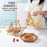 Бамбуковые ткацкие продукты, выпечка, закуски, корзина, фрукты, ручная бамбуковая корзина, послеобеденный стой