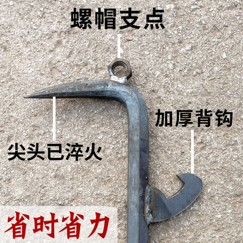 杨家地老师傅建筑铝模专用背钩撬棍扁头墙板铝木拆模多用撬棍撬杠 - 图0