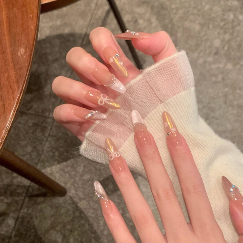 美甲穿戴甲2026年秋冬新款美甲贴片中长款法式高级感可拆卸成品甲,淘宝优惠券,粉丝福利购,淘宝优惠卷