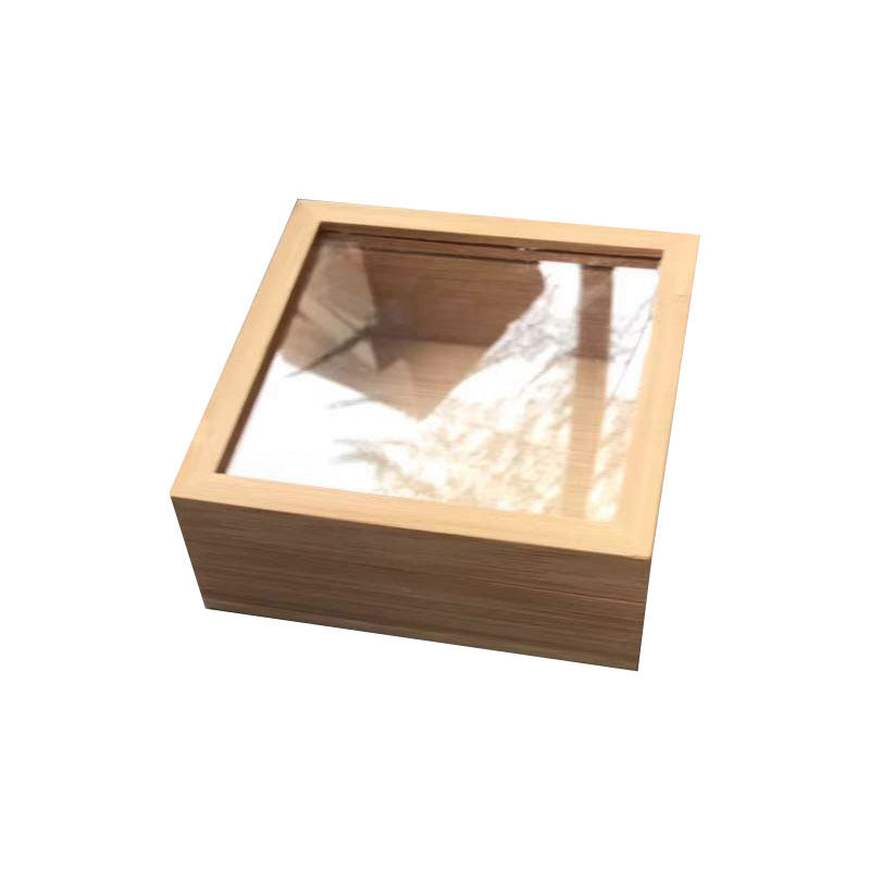 正方形竹木盒 DIY手工 茶叶礼品包装盒 收纳盒首饰盒透明盒玻璃盖,淘宝优惠券,粉丝福利购,淘宝优惠卷