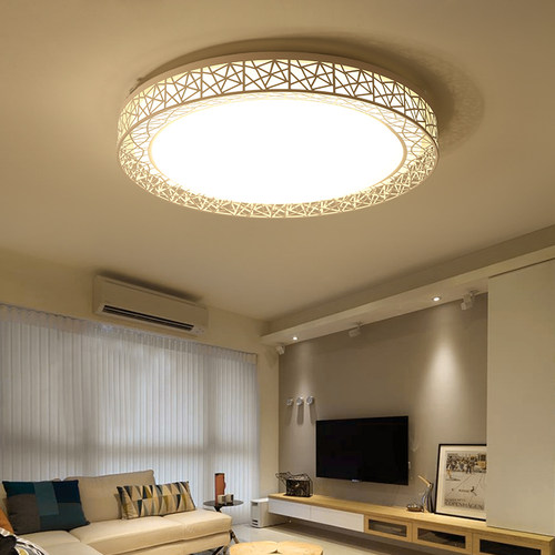 led吸顶灯圆形卧室灯简约现代长方形客厅灯家用大气厨房阳台灯具 - 图1