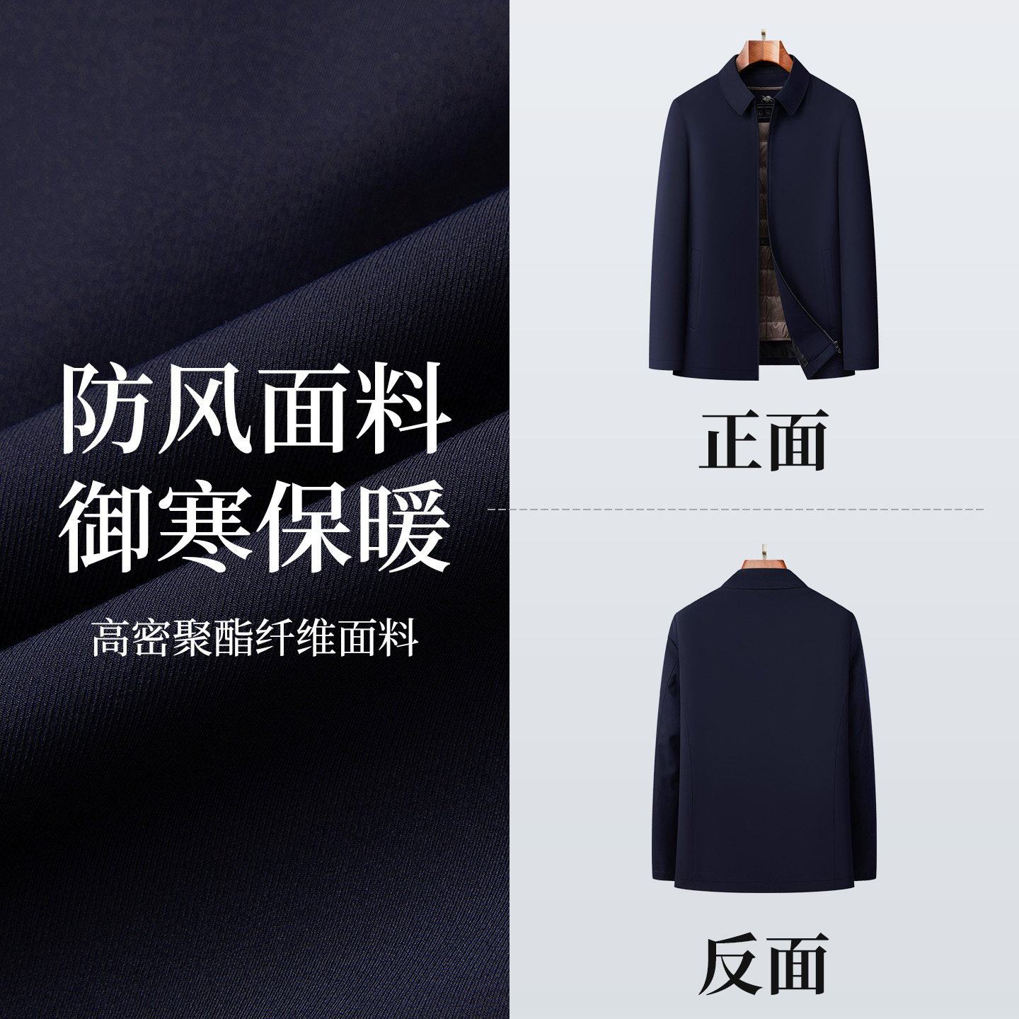 皮尔卡丹男士羽绒服可拆卸内胆保暖加厚中老年冬装爸爸外套鹅绒服