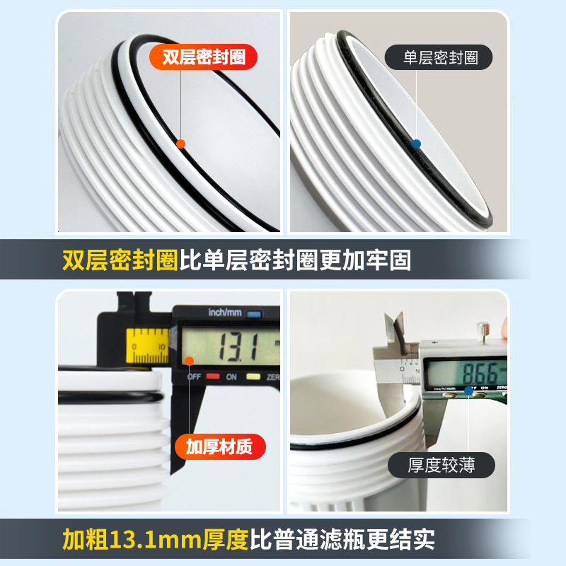 大胖过滤器10寸前置过滤器家用白瓶大流量全屋净水过滤除泥沙水锈