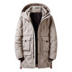 Chaqueta de plumas Playboy para hombre, longitud media, moda, talla grande