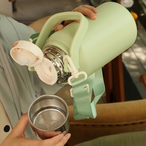 Tea Water Separation Insulation Cup Large Capacity Men Womens Kettle Portable Outdoor Full Molten Steel Cup Stainless Steel Tea Cup