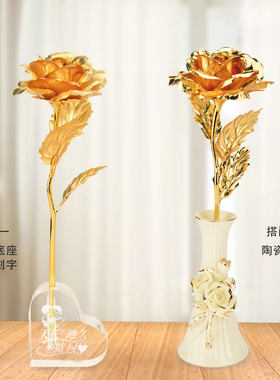 生日送女友老婆浪漫表白礼物金箔