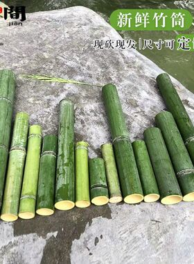 新鲜竹筒天然竹竿小竹子