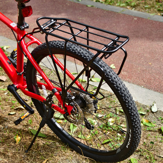 波尔山地旅行自行车钢制货架磨砂碟刹V刹川藏单车载人轻质后货架