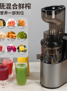 慢速原汁机 大口径家用榨汁机 渣汁分离商用多功能 果汁机全自动