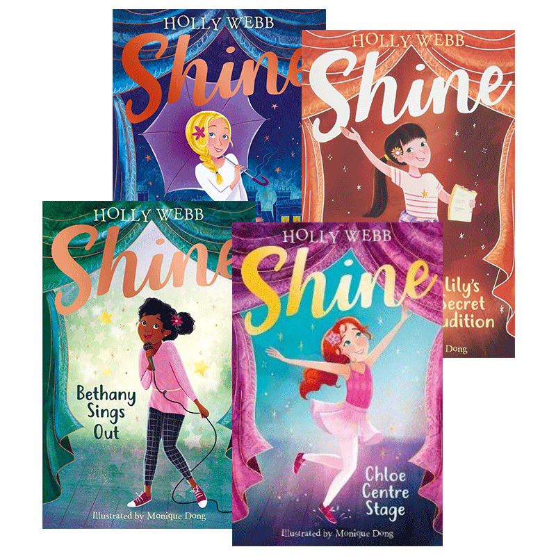 霍莉韦伯 闪耀明星梦系列4册 Shine Chloe Centre Stage 英文原版 克洛伊的中心舞台 莉莉的秘密试镜 全英文版进口原版英语书籍