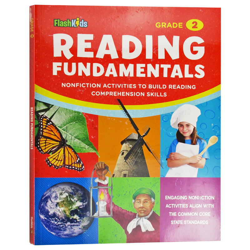 小学二年级英语基础阅读理解练习册 Reading Fundamentals Grade 2英文原版美国小学英语教辅教材 Flash Kids进口英语书籍-图0